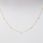 Real 14K Gold Filled Zircon Necklace Dainty Gold Choker Handmade Pendants Tarnish Resistant Necklace Boho Jewelry for Women