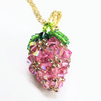 LIMITED EDITION 14 K Gold Filled Handmade Beaded Sparkly Swarovski Crystal Berry Necklaces