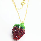 LIMITED EDITION 14 K Gold Filled Handmade Beaded Sparkly Swarovski Crystal Berry Necklaces