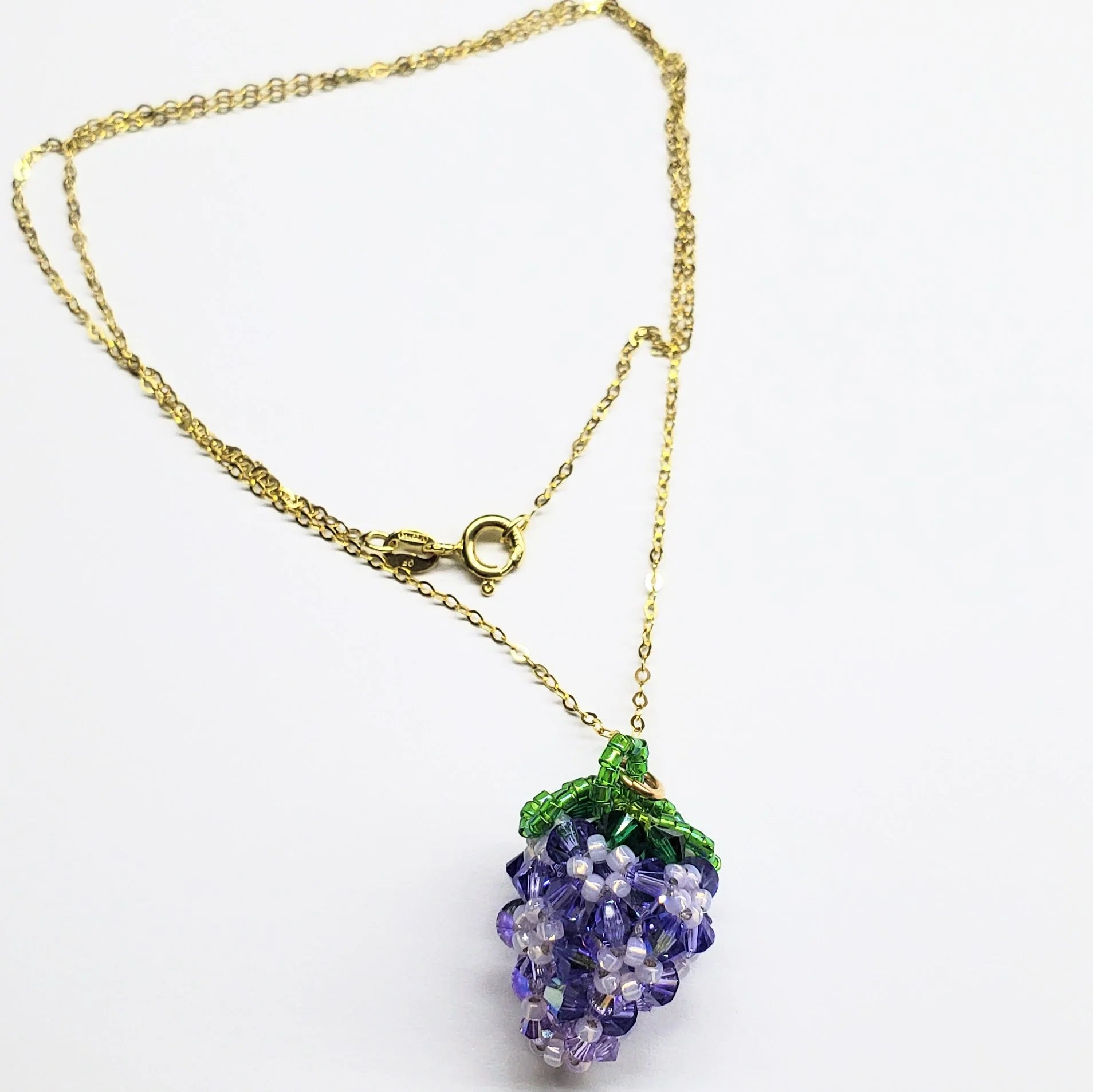 LIMITED EDITION 14 K Gold Filled Handmade Beaded Sparkly Swarovski Crystal Berry Necklaces