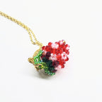 LIMITED EDITION 14 K Gold Filled Handmade Beaded Sparkly Swarovski Crystal Berry Necklaces