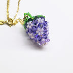 LIMITED EDITION 14 K Gold Filled Handmade Beaded Sparkly Swarovski Crystal Berry Necklaces