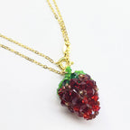 LIMITED EDITION 14 K Gold Filled Handmade Beaded Sparkly Swarovski Crystal Berry Necklaces