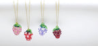 LIMITED EDITION 14 K Gold Filled Handmade Beaded Sparkly Swarovski Crystal Berry Necklaces
