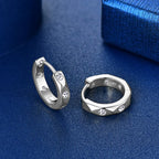 Fine Jewelry GRA Certified 100% 2.0Mm Moissanite 925 Sterling Silver Huggie Hoop Earrings for Women