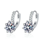 Luxury 925 Sterling Silver Earrings Set with 2 Carat VVSD Color Moissanite Earrings for Women Wedding Gift