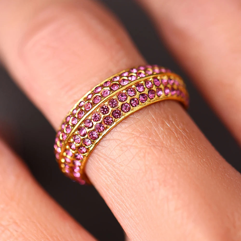 Round Studded Band Ring