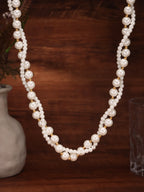 Soleil Set" 18K Gold-Plated Pearl Necklace & Bracelet