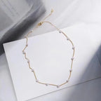 Luna Pearl + Gold Chain Choker