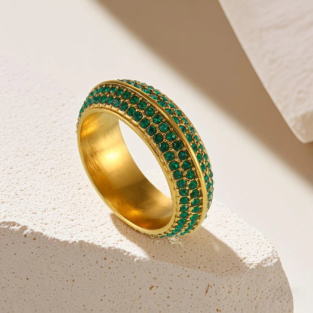 Round Studded Band Ring