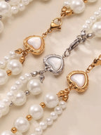 Soleil Set" 18K Gold-Plated Pearl Necklace & Bracelet