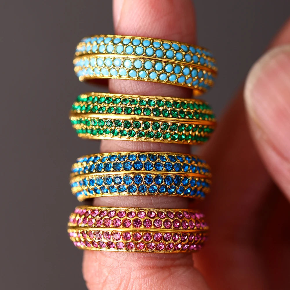 Round Studded Band Ring