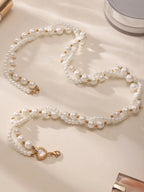 Soleil Set" 18K Gold-Plated Pearl Necklace & Bracelet