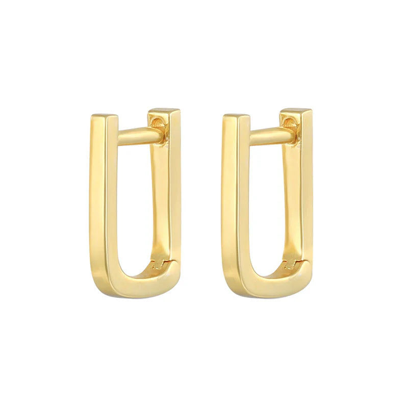 Mini 925 Sterling Silver Dainty Earrings in Gold Plated