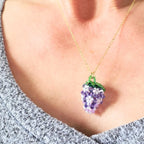 LIMITED EDITION 14 K Gold Filled Handmade Beaded Sparkly Swarovski Crystal Berry Necklaces