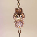 BELLUX New Design Chain 925 Silver Synthetic Zircon Strawberry Pink Rabbit Full Diamond Fashion Bracelet